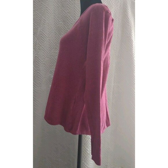 Bongo Size L Sweater Long Sleeve Pink Pullover ~ Embroidery detail ~ EUC! - Picture 2 of 10